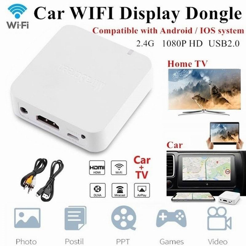 Car Wireless Wifi Display Anycast Screen Mirroring Hdmi AV Video Adapter Dongle Home TV Receiver For Car Electronics Accessories
